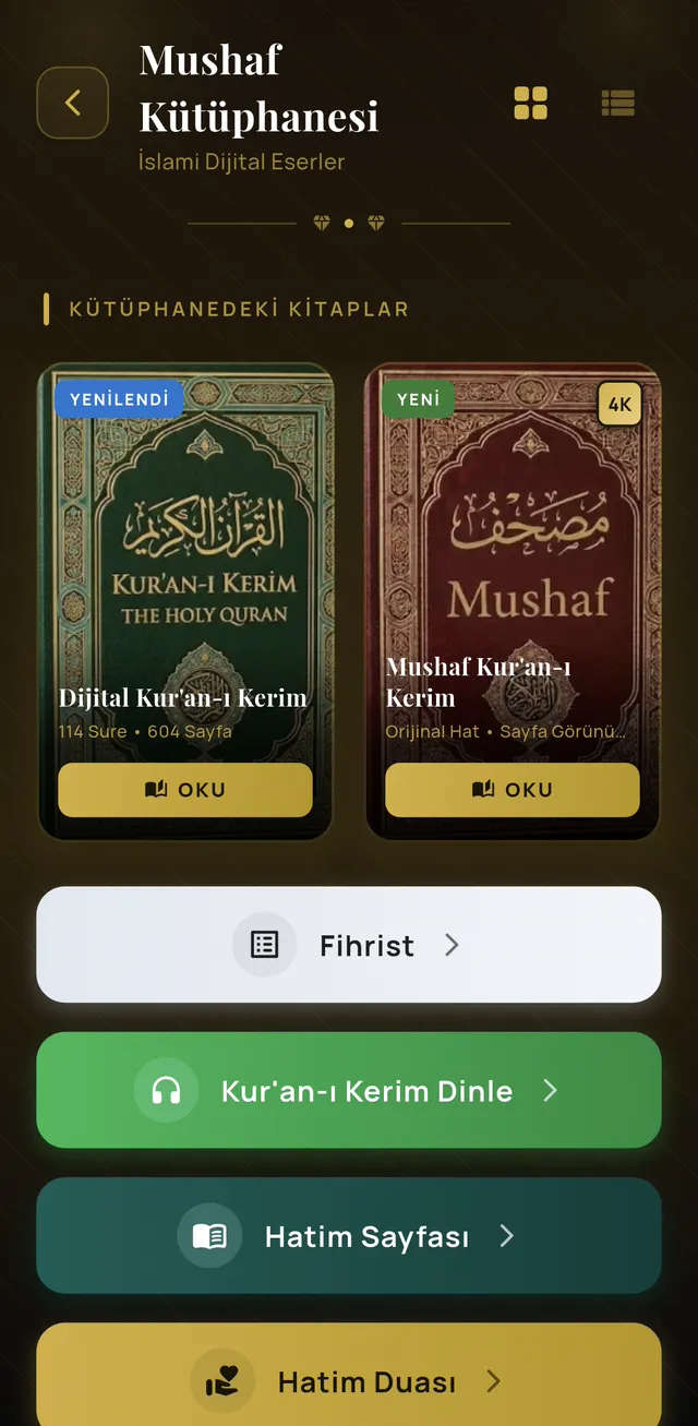 Two mushafs, one library, always where you left off — kuran_dashboard