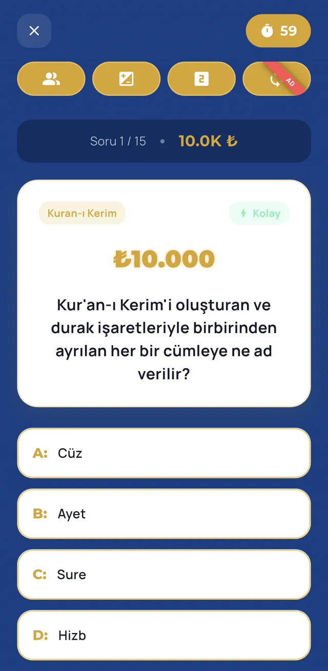 Test what you know, pick up what you don't — milyoner